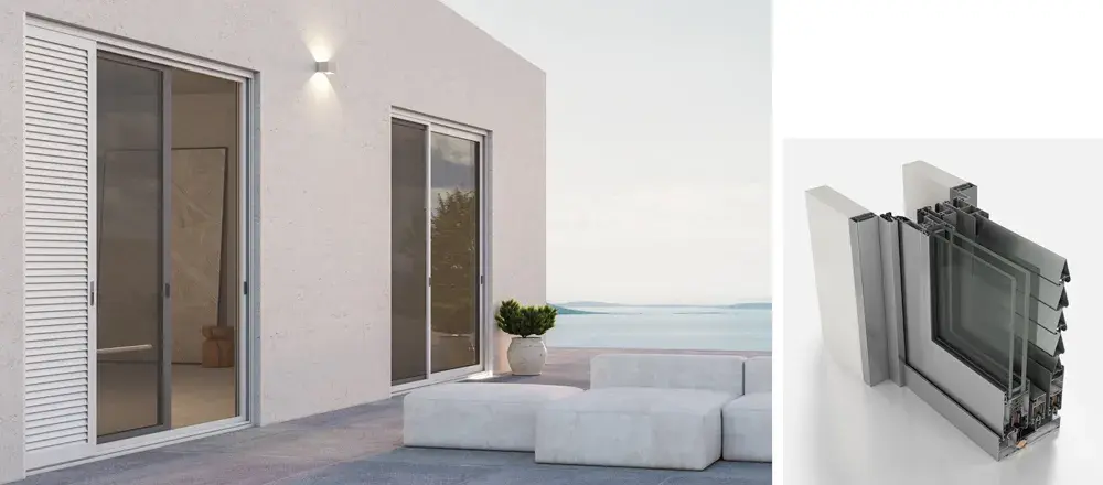 1-Sash inwall with ﬂyscreen and shutter