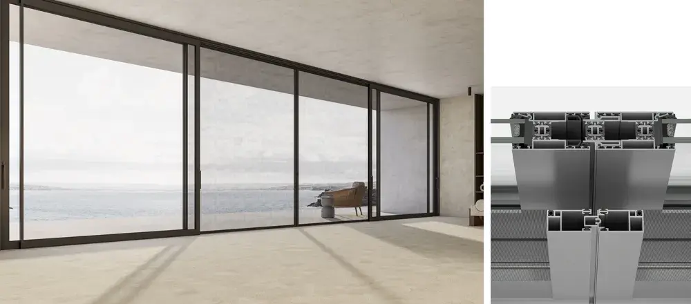 4-Sash meeting stile with ﬂyscreen