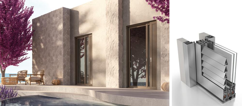 1-SASH INWALL WITH FLYSCREEN AND SHUTTER